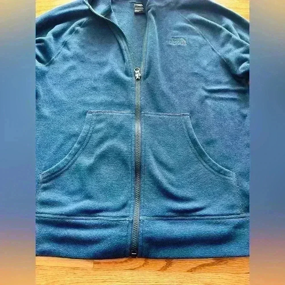 The North Face Full-Zip Hoodie Jacket Blue Boys Size Large 14/16